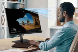 Samsung’s latest monitor has a pop-up webcam with Windows Hello support