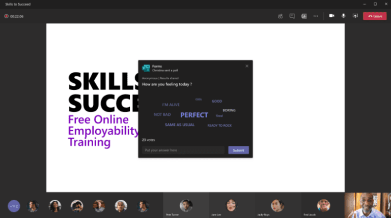 Polls in Microsoft Teams meetings will soon support open-ended questions
